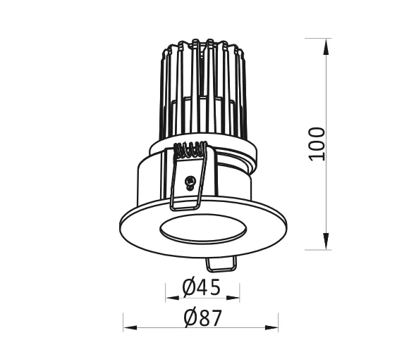 ADL C IP44 Downlight Dimensions