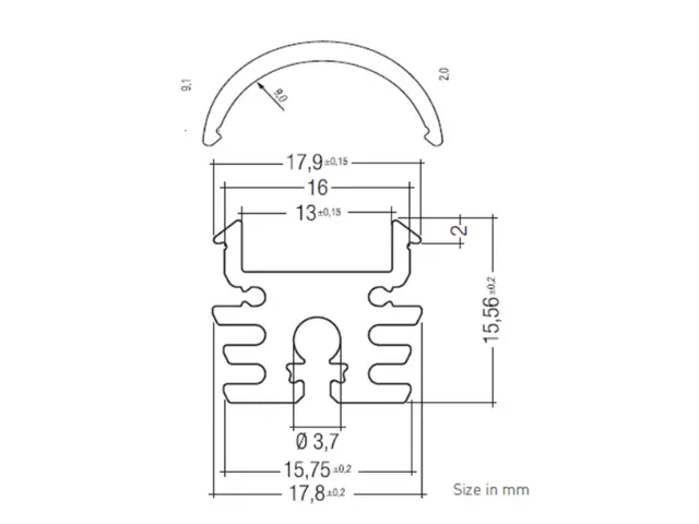 Indoor Luminaire AP06 Single Colour Series Dimensions