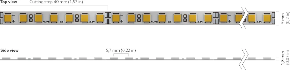 Pro 175 Single Colour Series Dimensions