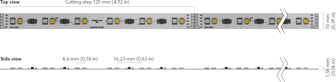 Pro 50 RGBW Series Dimensions