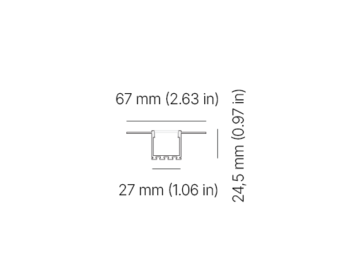 Indoor Luminaire A003 Single Colour Series Dimensions