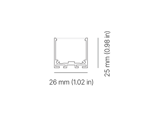 Indoor Luminaire A017M RGBW Series Dimensions