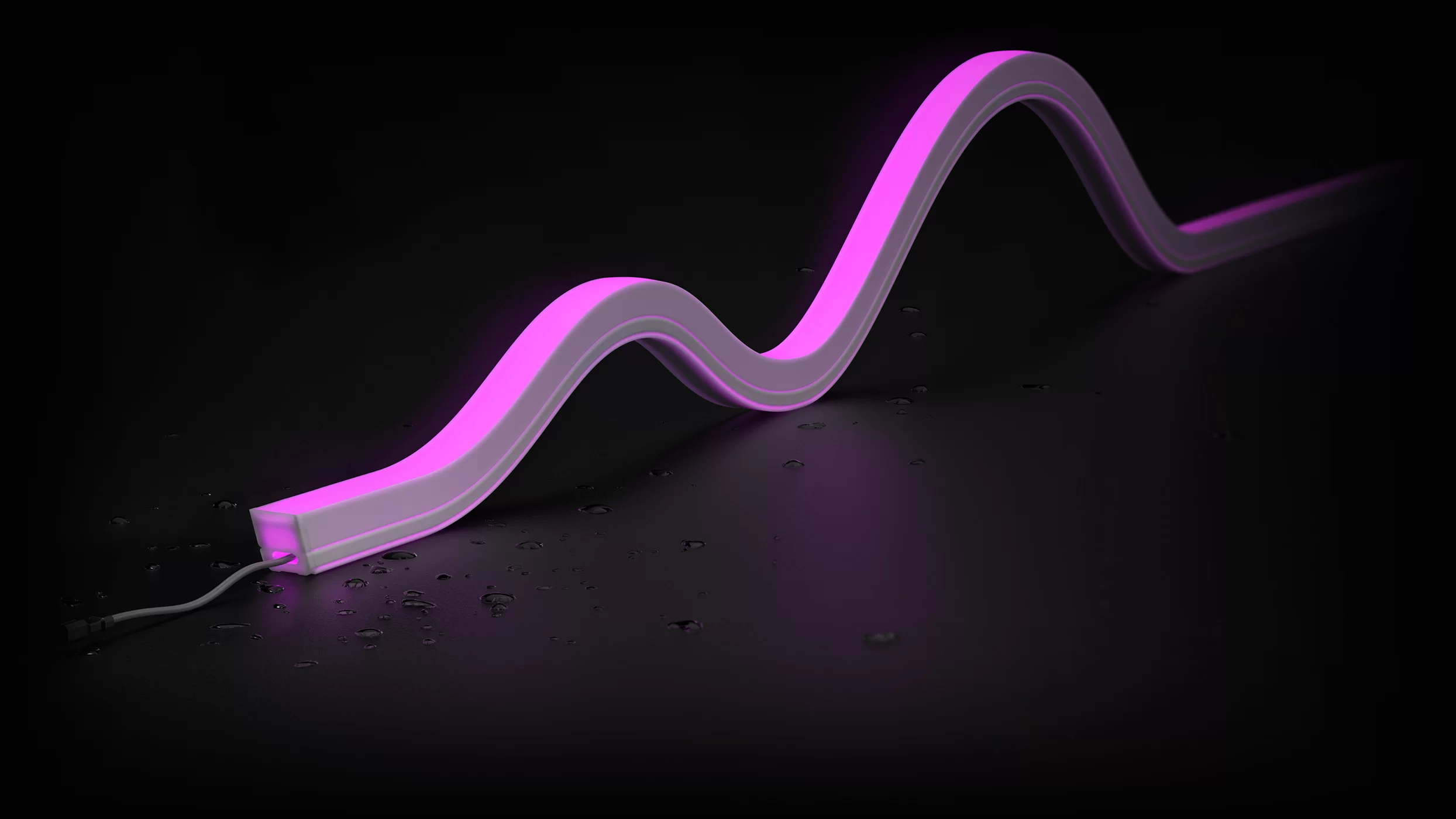 Architape Opaline Flex top and side bend silicone linear lighting