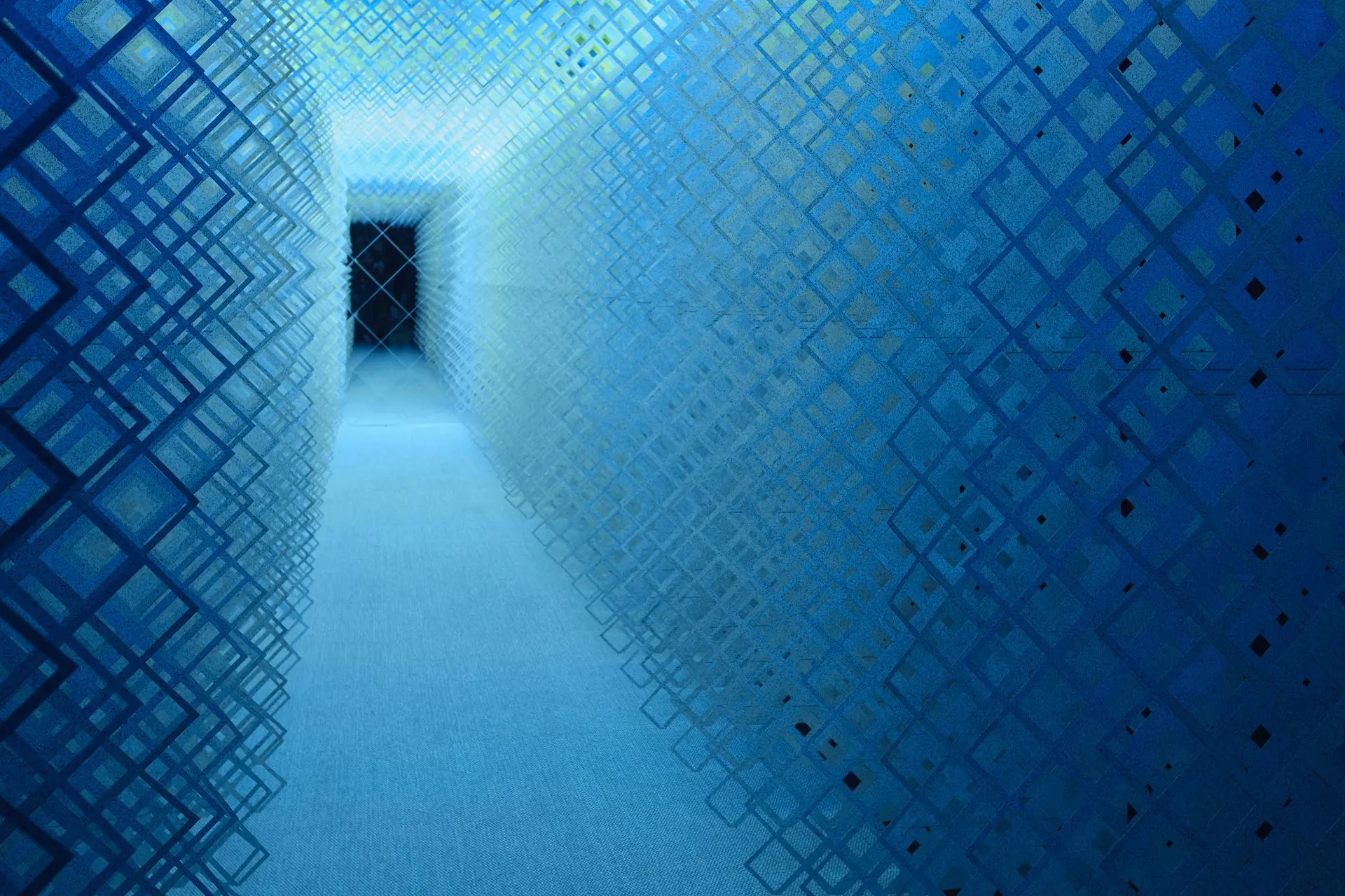 Fata Morgana pavilion lighting installation at St John's Square Clerkenwell