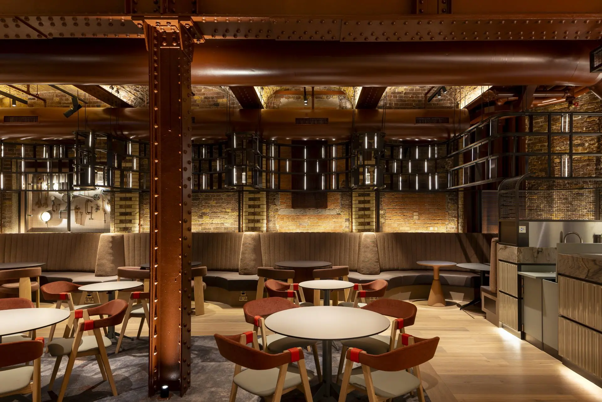 Bespoke linear LED profile luminaire installation at Royal Albert Hall Artist's Bar