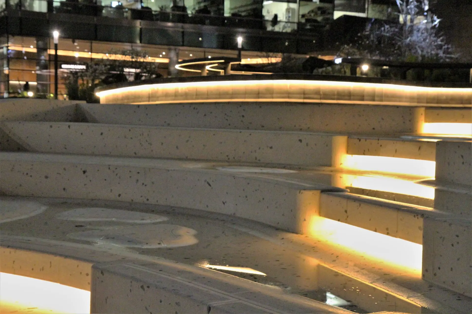 Exchange Square Curved Amphitheatre Seating Illumination