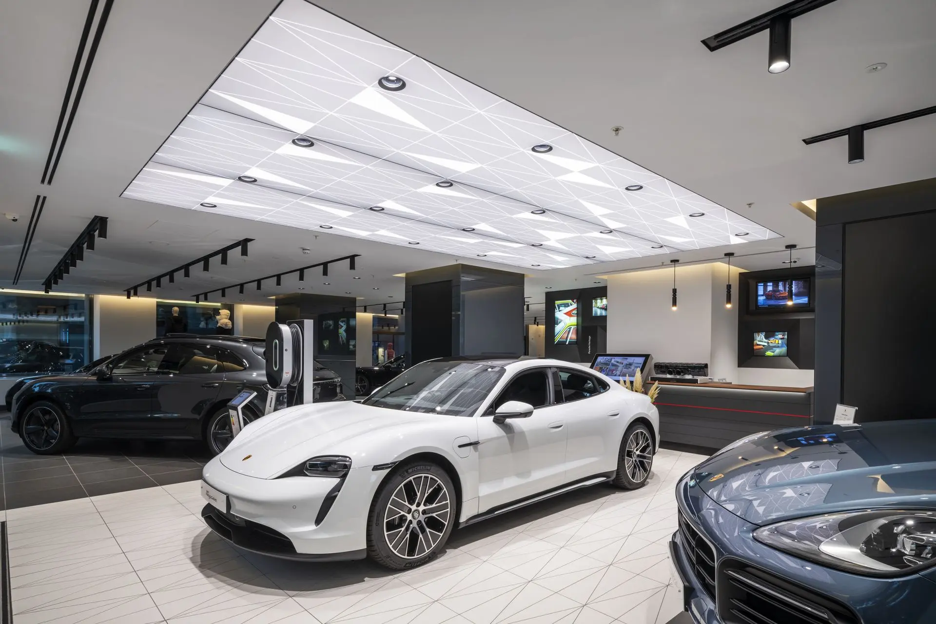 Porsche Showroom Main Vehicle Display Lighting